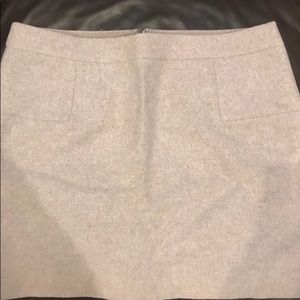 Size 14. Grey. Wool. J Crew mini skirt!